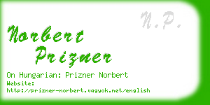 norbert prizner business card